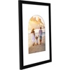 image:imageAmericanflat 11x14 Picture Frame with ShatterResistant Glass  Use as 8x10 Frame with Mat or Display 11x14 Photo Without Mat  Signature Collection  Picture Frames for Wall Display  Driftwood  Engineered Wood construction Shatterresistant glass hangs vertical or horizontal sawtooth hangers includedBlack