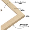 image:imageAmericanflat 11x14 Picture Frame with ShatterResistant Glass  Use as 8x10 Frame with Mat or Display 11x14 Photo Without Mat  Signature Collection  Picture Frames for Wall Display  Driftwood  Engineered Wood construction Shatterresistant glass hangs vertical or horizontal sawtooth hangers includedNatural Oak