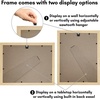 image:imageAmericanflat 11x14 Picture Frame with ShatterResistant Glass  Use as 8x10 Frame with Mat or Display 11x14 Photo Without Mat  Signature Collection  Picture Frames for Wall Display  Driftwood  Engineered Wood construction Shatterresistant glass hangs vertical or horizontal sawtooth hangers includedNatural Oak