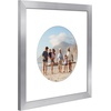 image:imageAmericanflat 11x14 Picture Frame with ShatterResistant Glass  Use as 8x10 Frame with Mat or Display 11x14 Photo Without Mat  Signature Collection  Picture Frames for Wall Display  Driftwood  Engineered Wood construction Shatterresistant glass hangs vertical or horizontal sawtooth hangers includedSilver