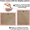 image:imageAmericanflat 11x14 Picture Frame with ShatterResistant Glass  Use as 8x10 Frame with Mat or Display 11x14 Photo Without Mat  Signature Collection  Picture Frames for Wall Display  Driftwood  Engineered Wood construction Shatterresistant glass hangs vertical or horizontal sawtooth hangers includedPink