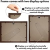 image:imageAmericanflat 11x14 Picture Frame with ShatterResistant Glass  Use as 8x10 Frame with Mat or Display 11x14 Photo Without Mat  Signature Collection  Picture Frames for Wall Display  Driftwood  Engineered Wood construction Shatterresistant glass hangs vertical or horizontal sawtooth hangers includedWalnut