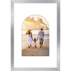 image:imageAmericanflat 11x14 Picture Frame with ShatterResistant Glass  Use as 8x10 Frame with Mat or Display 11x14 Photo Without Mat  Signature Collection  Picture Frames for Wall Display  Driftwood  Engineered Wood construction Shatterresistant glass hangs vertical or horizontal sawtooth hangers includedSilver
