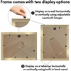 image:imageAmericanflat 11x14 Picture Frame with ShatterResistant Glass  Use as 8x10 Frame with Mat or Display 11x14 Photo Without Mat  Signature Collection  Picture Frames for Wall Display  Driftwood  Engineered Wood construction Shatterresistant glass hangs vertical or horizontal sawtooth hangers includedGold