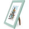 image:imageAmericanflat 11x14 Picture Frame with ShatterResistant Glass  Use as 8x10 Frame with Mat or Display 11x14 Photo Without Mat  Signature Collection  Picture Frames for Wall Display  Driftwood  Engineered Wood construction Shatterresistant glass hangs vertical or horizontal sawtooth hangers includedGreen