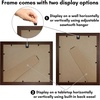 image:imageAmericanflat 11x14 Picture Frame with ShatterResistant Glass  Use as 8x10 Frame with Mat or Display 11x14 Photo Without Mat  Signature Collection  Picture Frames for Wall Display  Driftwood  Engineered Wood construction Shatterresistant glass hangs vertical or horizontal sawtooth hangers includedWalnut