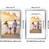 image:imageAmericanflat 11x14 Picture Frame with ShatterResistant Glass  Use as 8x10 Frame with Mat or Display 11x14 Photo Without Mat  Signature Collection  Picture Frames for Wall Display  Driftwood  Engineered Wood construction Shatterresistant glass hangs vertical or horizontal sawtooth hangers includedSilver