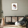 image:imageAmericanflat 11x14 Picture Frame with ShatterResistant Glass  Use as 8x10 Frame with Mat or Display 11x14 Photo Without Mat  Signature Collection  Picture Frames for Wall Display  Dark OakGold