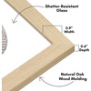 image:imageAmericanflat 11x14 Picture Frame with ShatterResistant Glass  Use as 8x10 Frame with Mat or Display 11x14 Photo Without Mat  Signature Collection  Picture Frames for Wall Display  Driftwood  Engineered Wood construction Shatterresistant glass hangs vertical or horizontal sawtooth hangers includedNatural Oak