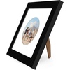 image:imageAmericanflat 11x14 Picture Frame with ShatterResistant Glass  Use as 8x10 Frame with Mat or Display 11x14 Photo Without Mat  Signature Collection  Picture Frames for Wall Display  Driftwood  Engineered Wood construction Shatterresistant glass hangs vertical or horizontal sawtooth hangers includedBlack