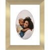 image:imageAmericanflat 11x14 Picture Frame with ShatterResistant Glass  Use as 8x10 Frame with Mat or Display 11x14 Photo Without Mat  Signature Collection  Picture Frames for Wall Display  Driftwood  Engineered Wood construction Shatterresistant glass hangs vertical or horizontal sawtooth hangers includedGold