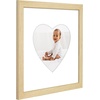 image:imageAmericanflat 11x14 Picture Frame with ShatterResistant Glass  Use as 8x10 Frame with Mat or Display 11x14 Photo Without Mat  Signature Collection  Picture Frames for Wall Display  Driftwood  Engineered Wood construction Shatterresistant glass hangs vertical or horizontal sawtooth hangers includedNatural Oak