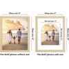 image:imageAmericanflat 11x14 Picture Frame with ShatterResistant Glass  Use as 8x10 Frame with Mat or Display 11x14 Photo Without Mat  Signature Collection  Picture Frames for Wall Display  Driftwood  Engineered Wood construction Shatterresistant glass hangs vertical or horizontal sawtooth hangers includedNatural Oak