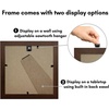 image:imageAmericanflat 11x14 Picture Frame with ShatterResistant Glass  Use as 8x10 Frame with Mat or Display 11x14 Photo Without Mat  Signature Collection  Picture Frames for Wall Display  Driftwood  Engineered Wood construction Shatterresistant glass hangs vertical or horizontal sawtooth hangers includedWalnut