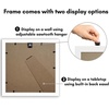 image:imageAmericanflat 11x14 Picture Frame with ShatterResistant Glass  Use as 8x10 Frame with Mat or Display 11x14 Photo Without Mat  Signature Collection  Picture Frames for Wall Display  Driftwood  Engineered Wood construction Shatterresistant glass hangs vertical or horizontal sawtooth hangers includedWhite