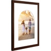 image:imageAmericanflat 11x14 Picture Frame with ShatterResistant Glass  Use as 8x10 Frame with Mat or Display 11x14 Photo Without Mat  Signature Collection  Picture Frames for Wall Display  Dark OakWalnut