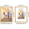 image:imageAmericanflat 11x14 Picture Frame with ShatterResistant Glass  Use as 8x10 Frame with Mat or Display 11x14 Photo Without Mat  Signature Collection  Picture Frames for Wall Display  Driftwood  Engineered Wood construction Shatterresistant glass hangs vertical or horizontal sawtooth hangers includedNatural Oak