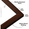 image:imageAmericanflat 11x14 Picture Frame with ShatterResistant Glass  Use as 8x10 Frame with Mat or Display 11x14 Photo Without Mat  Signature Collection  Picture Frames for Wall Display  Driftwood  Engineered Wood construction Shatterresistant glass hangs vertical or horizontal sawtooth hangers includedWalnut