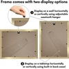 image:imageAmericanflat 11x14 Picture Frame with ShatterResistant Glass  Use as 8x10 Frame with Mat or Display 11x14 Photo Without Mat  Signature Collection  Picture Frames for Wall Display  Driftwood  Engineered Wood construction Shatterresistant glass hangs vertical or horizontal sawtooth hangers includedGold