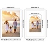 image:imageAmericanflat 11x14 Picture Frame with ShatterResistant Glass  Use as 8x10 Frame with Mat or Display 11x14 Photo Without Mat  Signature Collection  Picture Frames for Wall Display  Driftwood  Engineered Wood construction Shatterresistant glass hangs vertical or horizontal sawtooth hangers includedWhite