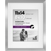 image:imageAmericanflat 11x14 Picture Frame with ShatterResistant Glass  Use as 8x10 Frame with Mat or Display 11x14 Photo Without Mat  Signature Collection  Picture Frames for Wall Display  Driftwood  Engineered Wood construction Shatterresistant glass hangs vertical or horizontal sawtooth hangers includedSilver