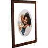 image:imageAmericanflat 11x14 Picture Frame with ShatterResistant Glass  Use as 8x10 Frame with Mat or Display 11x14 Photo Without Mat  Signature Collection  Picture Frames for Wall Display  Driftwood  Engineered Wood construction Shatterresistant glass hangs vertical or horizontal sawtooth hangers includedWalnut