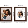 image:imageAmericanflat 11x14 Picture Frame with ShatterResistant Glass  Use as 8x10 Frame with Mat or Display 11x14 Photo Without Mat  Signature Collection  Picture Frames for Wall Display  Driftwood  Engineered Wood construction Shatterresistant glass hangs vertical or horizontal sawtooth hangers includedWalnut