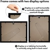 image:imageAmericanflat 11x14 Picture Frame with ShatterResistant Glass  Use as 8x10 Frame with Mat or Display 11x14 Photo Without Mat  Signature Collection  Picture Frames for Wall Display  Driftwood  Engineered Wood construction Shatterresistant glass hangs vertical or horizontal sawtooth hangers includedBlack