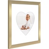 image:imageAmericanflat 11x14 Picture Frame with ShatterResistant Glass  Use as 8x10 Frame with Mat or Display 11x14 Photo Without Mat  Signature Collection  Picture Frames for Wall Display  Driftwood  Engineered Wood construction Shatterresistant glass hangs vertical or horizontal sawtooth hangers includedGold