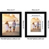 image:imageAmericanflat 11x14 Picture Frame with ShatterResistant Glass  Use as 8x10 Frame with Mat or Display 11x14 Photo Without Mat  Signature Collection  Picture Frames for Wall Display  Driftwood  Engineered Wood construction Shatterresistant glass hangs vertical or horizontal sawtooth hangers includedBlack