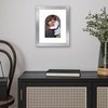 image:imageAmericanflat 11x14 Picture Frame with ShatterResistant Glass  Use as 8x10 Frame with Mat or Display 11x14 Photo Without Mat  Signature Collection  Picture Frames for Wall Display  Driftwood  Engineered Wood construction Shatterresistant glass hangs vertical or horizontal sawtooth hangers includedSilver