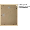 image:imageAmericanflat 11x14 Picture Frame with ShatterResistant Glass  Use as 8x10 Frame with Mat or Display 11x14 Photo Without Mat  Signature Collection  Picture Frames for Wall Display  Driftwood  Engineered Wood construction Shatterresistant glass hangs vertical or horizontal sawtooth hangers includedNatural Oak