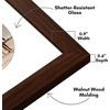 image:imageAmericanflat 11x14 Picture Frame with ShatterResistant Glass  Use as 8x10 Frame with Mat or Display 11x14 Photo Without Mat  Signature Collection  Picture Frames for Wall Display  Driftwood  Engineered Wood construction Shatterresistant glass hangs vertical or horizontal sawtooth hangers includedWalnut