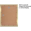 image:imageAmericanflat 11x14 Picture Frame with ShatterResistant Glass  Use as 8x10 Frame with Mat or Display 11x14 Photo Without Mat  Signature Collection  Picture Frames for Wall Display  Gold  Shatterresistant glass hangs vertical or horizontal sawtooth hangers included use with or without matGold