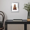 image:imageAmericanflat 11x14 Picture Frame with ShatterResistant Glass  Use as 8x10 Frame with Mat or Display 11x14 Photo Without Mat  Signature Collection  Picture Frames for Wall Display  Driftwood  Engineered Wood construction Shatterresistant glass hangs vertical or horizontal sawtooth hangers includedSilver