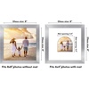 image:imageAmericanflat 11x14 Picture Frame with ShatterResistant Glass  Use as 8x10 Frame with Mat or Display 11x14 Photo Without Mat  Signature Collection  Picture Frames for Wall Display  Driftwood  Engineered Wood construction Shatterresistant glass hangs vertical or horizontal sawtooth hangers includedSilver