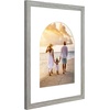 image:imageAmericanflat 11x14 Picture Frame with ShatterResistant Glass  Use as 8x10 Frame with Mat or Display 11x14 Photo Without Mat  Signature Collection  Picture Frames for Wall Display  Dark OakDriftwood