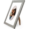 image:imageAmericanflat 11x14 Picture Frame with ShatterResistant Glass  Use as 8x10 Frame with Mat or Display 11x14 Photo Without Mat  Signature Collection  Picture Frames for Wall Display  Driftwood  Engineered Wood construction Shatterresistant glass hangs vertical or horizontal sawtooth hangers includedDriftwood