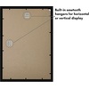 image:imageAmericanflat 11x14 Picture Frame with ShatterResistant Glass  Use as 8x10 Frame with Mat or Display 11x14 Photo Without Mat  Signature Collection  Picture Frames for Wall Display  Driftwood  Engineered Wood construction Shatterresistant glass hangs vertical or horizontal sawtooth hangers includedBlack