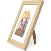 image:imageAmericanflat 11x14 Picture Frame with ShatterResistant Glass  Use as 8x10 Frame with Mat or Display 11x14 Photo Without Mat  Signature Collection  Picture Frames for Wall Display  Driftwood  Engineered Wood construction Shatterresistant glass hangs vertical or horizontal sawtooth hangers includedNatural Oak