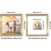 image:imageAmericanflat 11x14 Picture Frame with ShatterResistant Glass  Use as 8x10 Frame with Mat or Display 11x14 Photo Without Mat  Signature Collection  Picture Frames for Wall Display  Driftwood  Engineered Wood construction Shatterresistant glass hangs vertical or horizontal sawtooth hangers includedGold