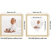 image:imageAmericanflat 11x14 Picture Frame with ShatterResistant Glass  Use as 8x10 Frame with Mat or Display 11x14 Photo Without Mat  Signature Collection  Picture Frames for Wall Display  Driftwood  Engineered Wood construction Shatterresistant glass hangs vertical or horizontal sawtooth hangers includedNatural Oak
