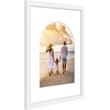 image:imageAmericanflat 11x14 Picture Frame with ShatterResistant Glass  Use as 8x10 Frame with Mat or Display 11x14 Photo Without Mat  Signature Collection  Picture Frames for Wall Display  Dark OakWhite