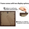 image:imageAmericanflat 11x14 Picture Frame with ShatterResistant Glass  Use as 8x10 Frame with Mat or Display 11x14 Photo Without Mat  Signature Collection  Picture Frames for Wall Display  Driftwood  Engineered Wood construction Shatterresistant glass hangs vertical or horizontal sawtooth hangers includedWalnut