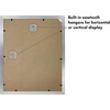 image:imageAmericanflat 11x14 Picture Frame with ShatterResistant Glass  Use as 8x10 Frame with Mat or Display 11x14 Photo Without Mat  Signature Collection  Picture Frames for Wall Display  Driftwood  Engineered Wood construction Shatterresistant glass hangs vertical or horizontal sawtooth hangers includedSilver