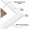 image:imageAmericanflat 11x14 Picture Frame with ShatterResistant Glass  Use as 8x10 Frame with Mat or Display 11x14 Photo Without Mat  Signature Collection  Picture Frames for Wall Display  Driftwood  Engineered Wood construction Shatterresistant glass hangs vertical or horizontal sawtooth hangers includedWhite