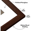 image:imageAmericanflat 11x14 Picture Frame with ShatterResistant Glass  Use as 8x10 Frame with Mat or Display 11x14 Photo Without Mat  Signature Collection  Picture Frames for Wall Display  Dark OakWalnut