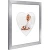 image:imageAmericanflat 11x14 Picture Frame with ShatterResistant Glass  Use as 8x10 Frame with Mat or Display 11x14 Photo Without Mat  Signature Collection  Picture Frames for Wall Display  Driftwood  Engineered Wood construction Shatterresistant glass hangs vertical or horizontal sawtooth hangers includedSilver