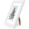 image:imageAmericanflat 11x14 Picture Frame with ShatterResistant Glass  Use as 8x10 Frame with Mat or Display 11x14 Photo Without Mat  Signature Collection  Picture Frames for Wall Display  Driftwood  Engineered Wood construction Shatterresistant glass hangs vertical or horizontal sawtooth hangers includedWhite