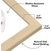 image:imageAmericanflat 11x14 Picture Frame with ShatterResistant Glass  Use as 8x10 Frame with Mat or Display 11x14 Photo Without Mat  Signature Collection  Picture Frames for Wall Display  Driftwood  Engineered Wood construction Shatterresistant glass hangs vertical or horizontal sawtooth hangers includedNatural Oak